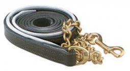 Perri's Padded Leather Lead with Chain