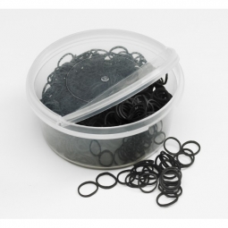 Rubber Bands in a Tub for Braiding